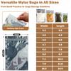 300-Pack Reclosable Mylar Bags for Food Storage 6.3" x 9.4" Pouch Bags Bulk Resealable Smell Proof Aluminum Silver Foil Bag with Clear Window Kitchen Storage Organizer Edible Packaging view 4