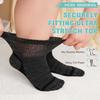 ZFSOCK Diabetic Socks for Women and Men: Bamboo Soft Top Wide Socks with Seamless Toe - Non Elasticated Loose Fitting for Swollen Feet Edema Pregnant Elderly Size 9-11 1 Pair Black view 2