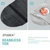 ZFSOCK Diabetic Socks for Women and Men: Bamboo Soft Top Wide Socks with Seamless Toe - Non Elasticated Loose Fitting for Swollen Feet Edema Pregnant Elderly Size 9-11 1 Pair Black view 3