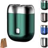 2025 Upgrade Pocket Shaver USB Mini Shavers for Men, Rechargeable Waterproof Compact Electric Shaver, Double Head Razor, Electric Mini Portable Razor (Green) view 1
