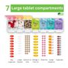 PILLBOX7 Weekly Pill Boxes 7 Day 2 Times a Day Monday - Sunday, AM PM, Easy to Open, Pill Organiser 2 Times a Day | 7 Day 2 Compartments Day and Night with Push Buttons, Weekly Pill Organiser - Large view 4