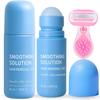 3 PCS Razor Bump Smoothing Solution Ingrown Hair Serum with BHA AHA PHA, Razor Bumps Oil Lotion for Underarms, Bikini Line, Legs,Ingrown Hair Removal Kit with Travel Razor Roller Ingrown Tonic view 1