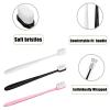 15 Pcs Individually Wrapped Soft Toothbrush Set, Portable Soft Bristle Toothbrush Manual Toothbrushes Business Trip Travel for Sensitive Gums Office Workers Youngster (Black, White Pink) view 3