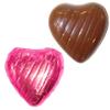 100x Pink Foiled Milk Chocolate Hearts Bag, Pouch (100 Pink Hearts) view 2