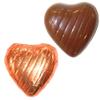 100x Copper - Rose Gold Foiled Milk Chocolate Hearts Bag, Pouch (100x Copper- Rose Gold Hearts) view 2