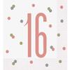 16th Age 16 Happy Birthday Rose Gold Paper Disposable Napkins Napkin Party Tableware Eco Friendly UP view 1