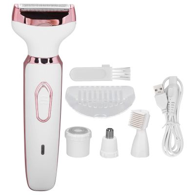 Kikumi 4 in 1 Electric Eyebrow Trimmer Dry Wet Shaving Stainless Steel Blades Face Hair Remover for Women