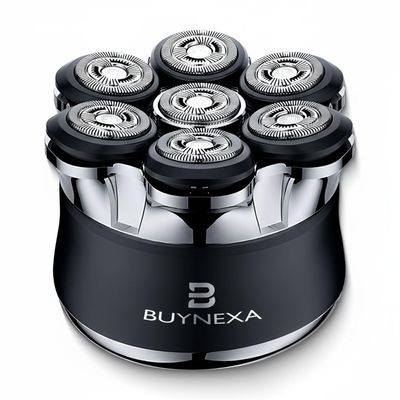 BUYNEXA 7D Electric Head Shaver for Bald Men, Floating Rotary Blades, Wet & Dry Waterproof Razor, USB Rechargeable Cordless Grooming Kit for Head & Face