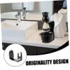 FOMIYES Black Plastic Razor and Brush Stand for Men with Sleek Contemporary Design Organising Grooming Tools and Shaving for Mens Wet Shave and Bathroom Use view 2