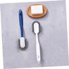 WEKAMOS Household Cleaning Brush for Shoes with Long Handle, Soft Bristles Plastic Washing Brush for Sneakers and Laundry, White, Multipurpose Shoe Scrub Tool for Home Cleaning view 2