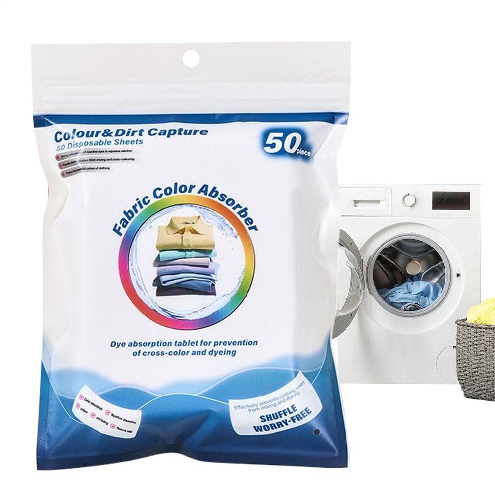 Washing Machine Cloths, Pack of 50 Sheets for Washing Machines, Cloths for Textiles, Clothes, Laundry Protection