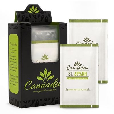 69% RH, 8g (15 Pack) Cannadew Humidity Packs Two-Way Humidity Control Pack Moisture Absorbers & Hydration Packets for Storage
