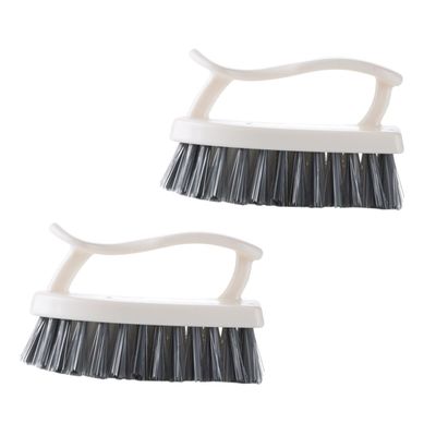 OATIPHO 2 PC Multi Function Cleaning Brush with Dense Bristles for Household Use PP Material Clothes and Shoe Brush for Bathroom Kitchen Floor and Stubborn Stain Removal