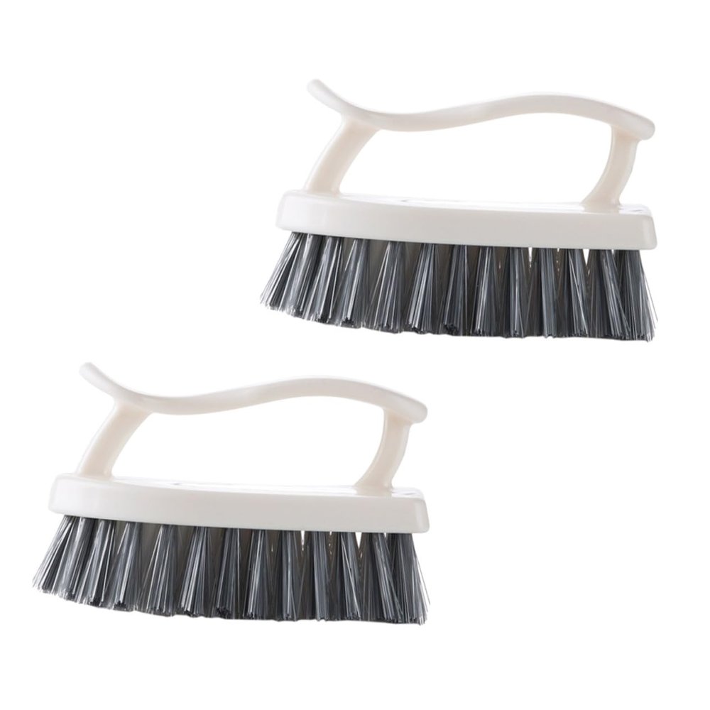 OATIPHO 2 PC Multi Function Cleaning Brush with Dense Bristles for Household Use PP Material Clothes and Shoe Brush for Bathroom Kitchen Floor and Stubborn Stain Removal