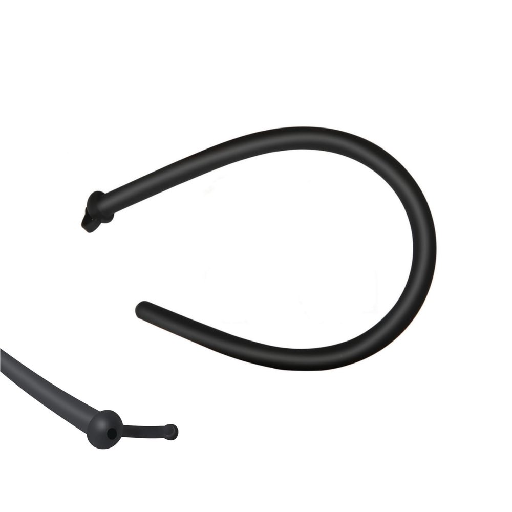 1 Piece Black Men's 30mm Flexible Hollow Tube Fixed Fitness Rod Aid Accessory-hlM41 (L)