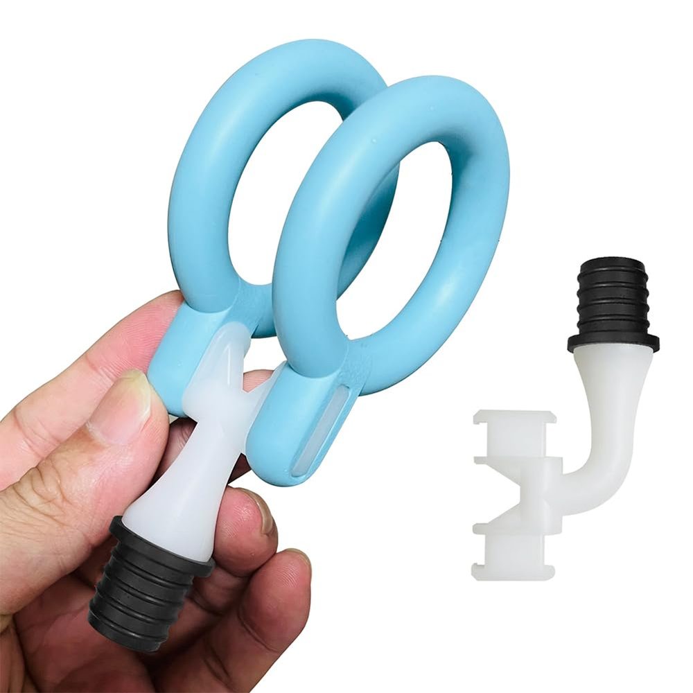 1.22-inch Inner Diameter Massage Gun Attachments, L-Shaped Design Meet Different Needs for Two Rings Plug Deep Tissue Percussion Plug and Play Salon Home Tools for Men Interface Size: 15-16 mm