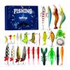 Advent Calendar 2025 Fishing Lure Set,24 Days of Christmas Countdown with Unique Fish Tackle,Fishings Baits Christmas Advents Calendars,Surprise Fishing Bait Gifts for Adult Mens Teen Boys view 1