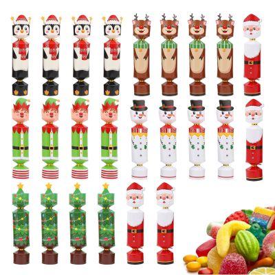 EUBEISAQI Christmas Party Crackers - 24 Piece Christmas Crackers with Prizes for Adults - Holiday Supplies Ornaments Table Decor for Kids Boys Girls Family