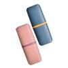 Homoyoyo 2pcs Portable Travel Toothbrush Holder Cup Pink for Camping Business Trip Home School Bathroom Use view 1