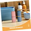 Homoyoyo 2pcs Portable Travel Toothbrush Holder Cup Pink for Camping Business Trip Home School Bathroom Use view 3