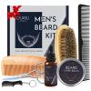 DUAIU Beard Grooming Kit for Men, 7 in 1 Beard Growth Kit with Natural Beard Oil & Balm, Beard Brush, Comb, Scissors - Christmas, Valentines & Birthday Gifts for Men, Dad, Him view 1