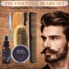 DUAIU Beard Grooming Kit for Men, 7 in 1 Beard Growth Kit with Natural Beard Oil & Balm, Beard Brush, Comb, Scissors - Christmas, Valentines & Birthday Gifts for Men, Dad, Him view 2