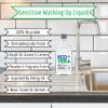 Eco Friendly Cleaning Bundle Ecover Zero Washing Up Liquid 450ml with Pryse Compostable Eco Sponge Scourer & Wooden Dish Brush view 2
