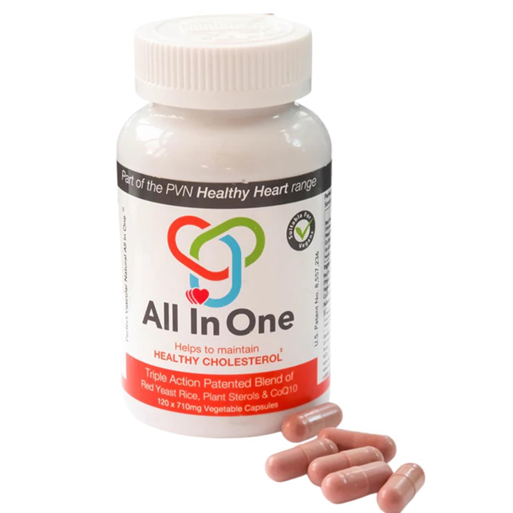 All in One Supplement Plant Sterols CoQ10 for High Strength 120 Vegan Capsules Cholesterol lowering 710mg 1 Months Supply