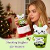 Weming Best Friend Christmas Gift Mini Crochet Boba Tea Plush with Kitty Lid, Matcha Green or Pink, Handmade 4-inch, Best-Tea Pun sign, Cute Kawaii, Stocking Stuffer, Sister Gift view 4