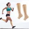Aartner Zipper Compression Socks for Women & Men - Open Toe Graduated varicose veins compression Stockings, Flight Socks, Running, Nurses, Maternity for swollen feet (Skin color (1 pair), L/XL) view 2