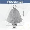 2Pcs Sauna Hats Wool Sauna Hat for Women Gray and White Sauna Cap for Men Women Bath House Accessories view 3