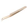 ACOGEDO Stainless Steel Eyelash Tweezer for Precise Lash Extension + Versatile False Lash Application + Ergonomic Design in Pearl Golden (Oblique Tweezer) view 1
