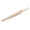 ACOGEDO Stainless Steel Eyelash Tweezer for Precise Lash Extension + Versatile False Lash Application + Ergonomic Design in Pearl Golden (Oblique Tweezer) view 4