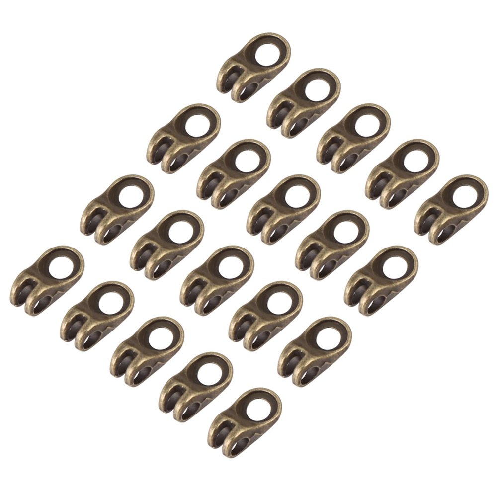 Luocute 20x Boot Lace Hooks Lace Fittings Buckles with Rivets for Repair Camp Hike Climb Accessories Metal Outdoor Lace Buckle (Bronze Style)