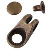 Luocute 20x Boot Lace Hooks Lace Fittings Buckles with Rivets for Repair Camp Hike Climb Accessories Metal Outdoor Lace Buckle (Bronze Style) view 3