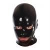 100% Latex Hood Adult Mask Rubber Hood Open for Mouth and Eyes and Nose Deadpool Mask,Black,M view 1