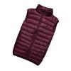 Down Vest Autumn and Winter Men's Down Vest Casual Lightweight Down Warm Solid Sleeveless Jacket Men's Portable Pocket Vest(Green,M) view 3