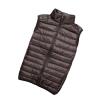 Down Vest Autumn and Winter Men's Down Vest Casual Lightweight Down Warm Solid Sleeveless Jacket Men's Portable Pocket Vest(Green,M) view 4