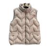 Down Vest Autumn Winter Down Cotton Vest Plus Size Stand Collar Cotton Shoulder Vest Middle-Aged and Elderly Women's Warm(Black,XS) view 1