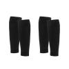 2 Pairs Footless Football Socks Adult Sock Sleeves Black Durable Pre-Cut Shin Pad Sleeves for Football Games & Beginners view 1