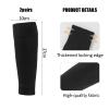 2 Pairs Footless Football Socks Adult Sock Sleeves Black Durable Pre-Cut Shin Pad Sleeves for Football Games & Beginners view 2