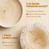 Sourdough Starter Set, 21 Piece Bread Baking Set with Banneton Test Basket, Round, 10", Oval, 10", Dough Glass, Lame Bread, Whisk and view 4