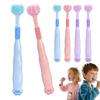 6-Pack Triple-Sided Toothbrushes in Vibrant Colors - Soft Bristles for Gentle Cleaning, Ideal for All Ages
