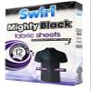 Swirl Mighty Black Fabric Reviver Sheets 12 Pack Laundry Colour Restorer Sheets for Dark Clothes, Easy to Use in Washing Machine (1) view 1