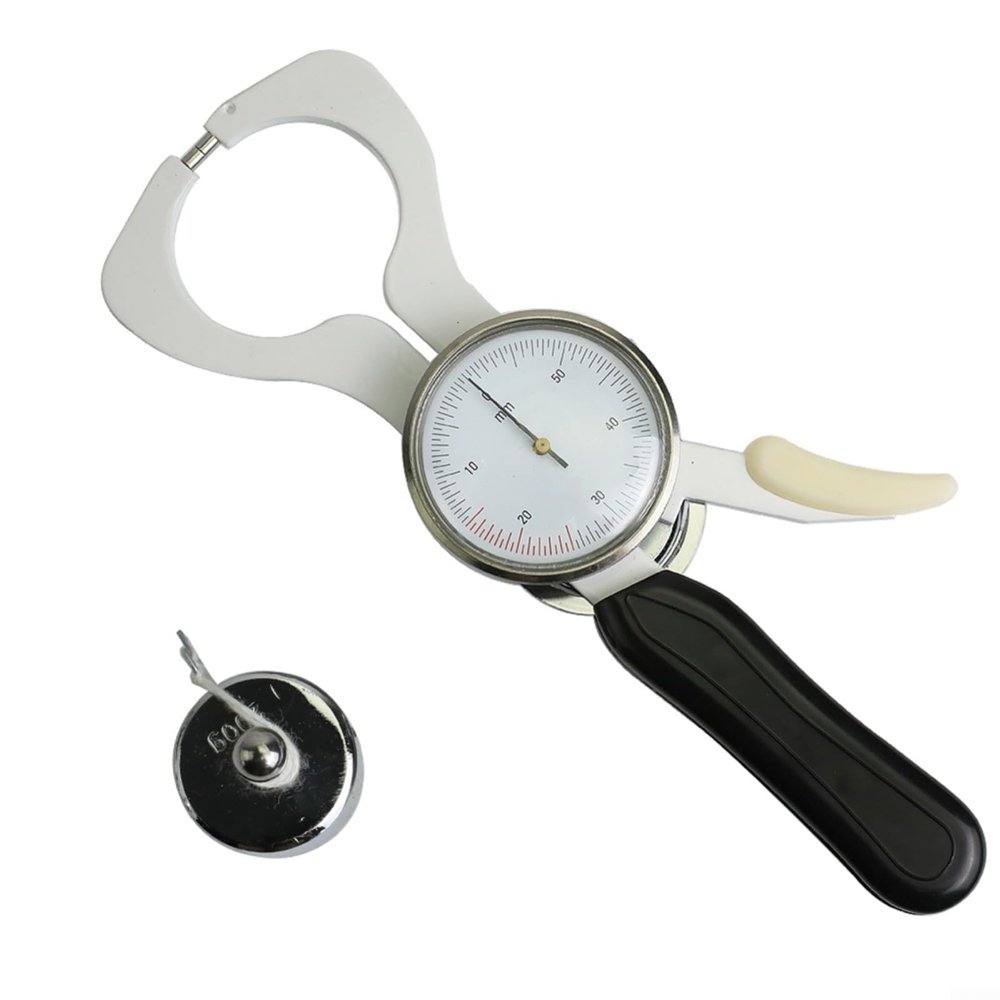 ComfyHarbor Skinfold Body Fat Caliper Measurement Tool With Constant Pressure Design For Accurate Readings And Portable Use By Athletes Trainers And Fitness Enthusiasts Measuring Range 0-60mm
