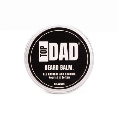 Top Dad Premium Beard Balm for Men - Natural Beard Conditioning & Styling - Softens, Tames, Nourishes Facial Hair - Non-Greasy, Moisturizing Beard Care for All Beard Types