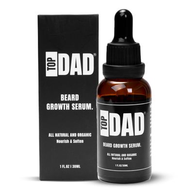Top Dad Premium Beard Growth Serum for Men Beard Growth Oil Conditioning & Nourishing Facial Hair Serum Supports Healthy Beard Growth, Promote Hair Regrowth for Thick Beard