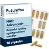 FutureYou Cambridge NAD+ Advanced Cellular Energy & Healthy Ageing Support with Nicotinamide Riboside, Veri-te Resveratrol, Green Tea Extract, Zinc & B Vitamins Vegan, 28 Capsules (28-Day Supply) view 1