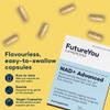 FutureYou Cambridge NAD+ Advanced Cellular Energy & Healthy Ageing Support with Nicotinamide Riboside, Veri-te Resveratrol, Green Tea Extract, Zinc & B Vitamins Vegan, 28 Capsules (28-Day Supply) view 3