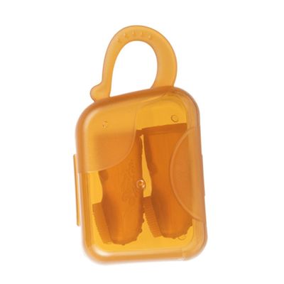 ZUNOXAZ Finger Toothbrush Teeth Babies Toothbrush Cleaning Brush Teething Finger for Pp Orange